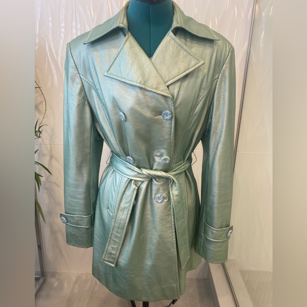 Custom made vegan leather lightweight jacket